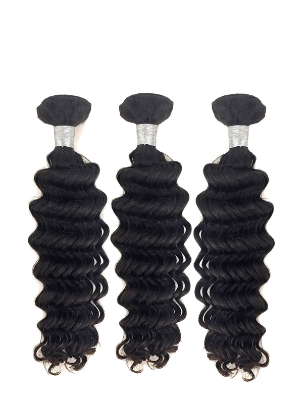 Cambodian Raw Bundle Set 3 Raw Silk Deep Extension- lengths 12in- 40in